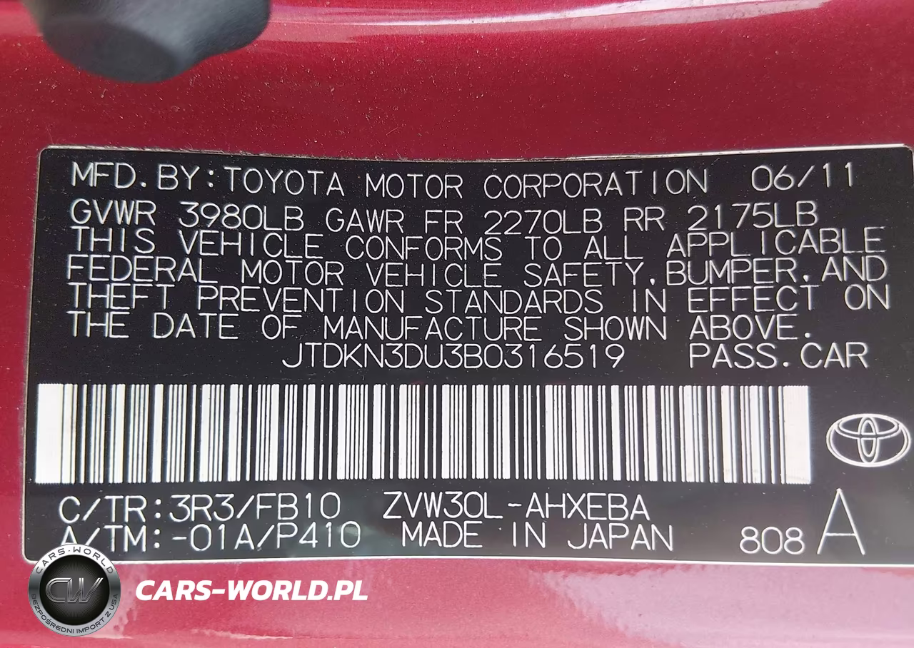 2011 Toyota Prius Three VIN:JTDKN3DU3B0316519 - 9
