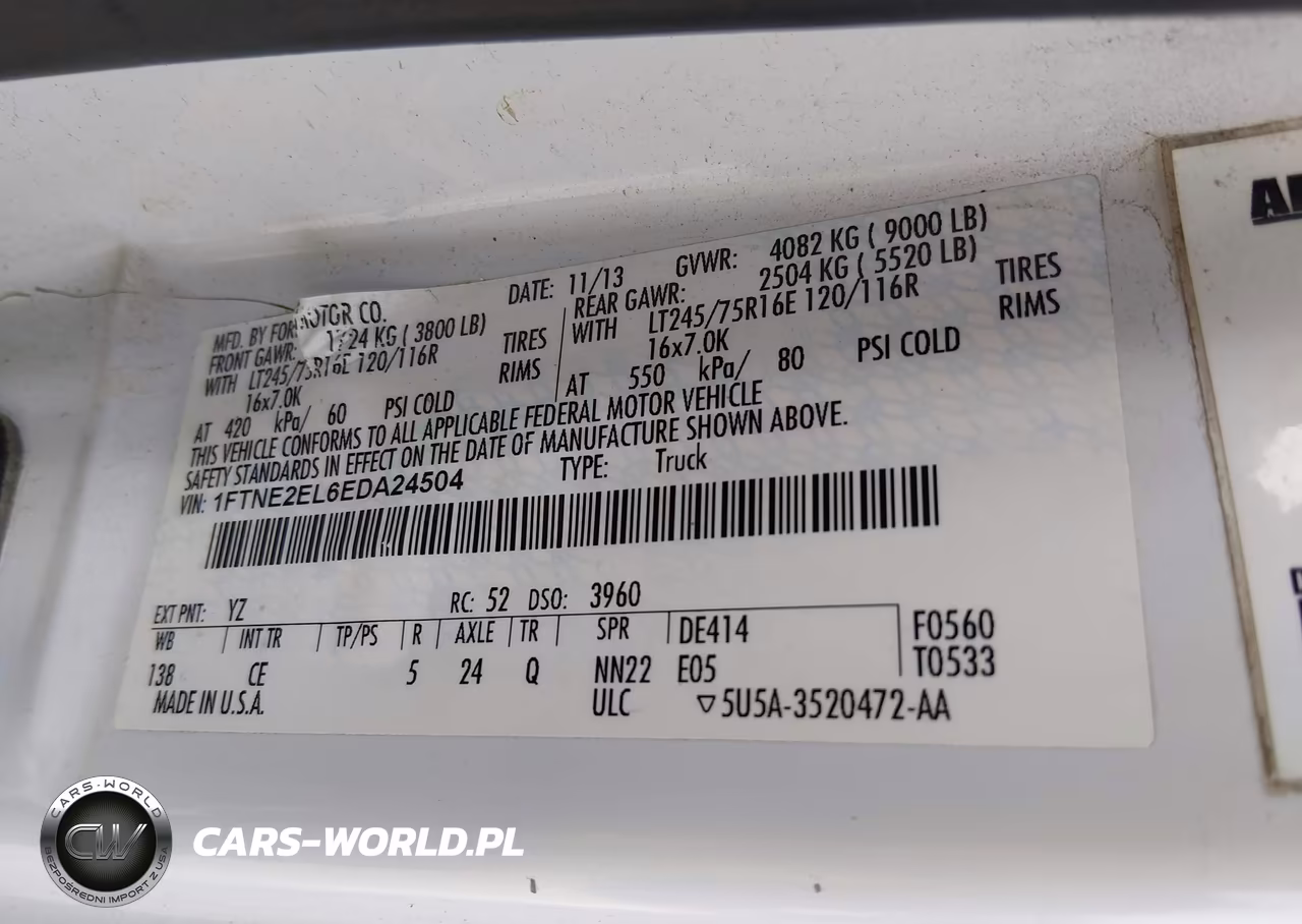 2014 Ford E-250 Commercial VIN:1FTNE2EL6EDA24504 - 9