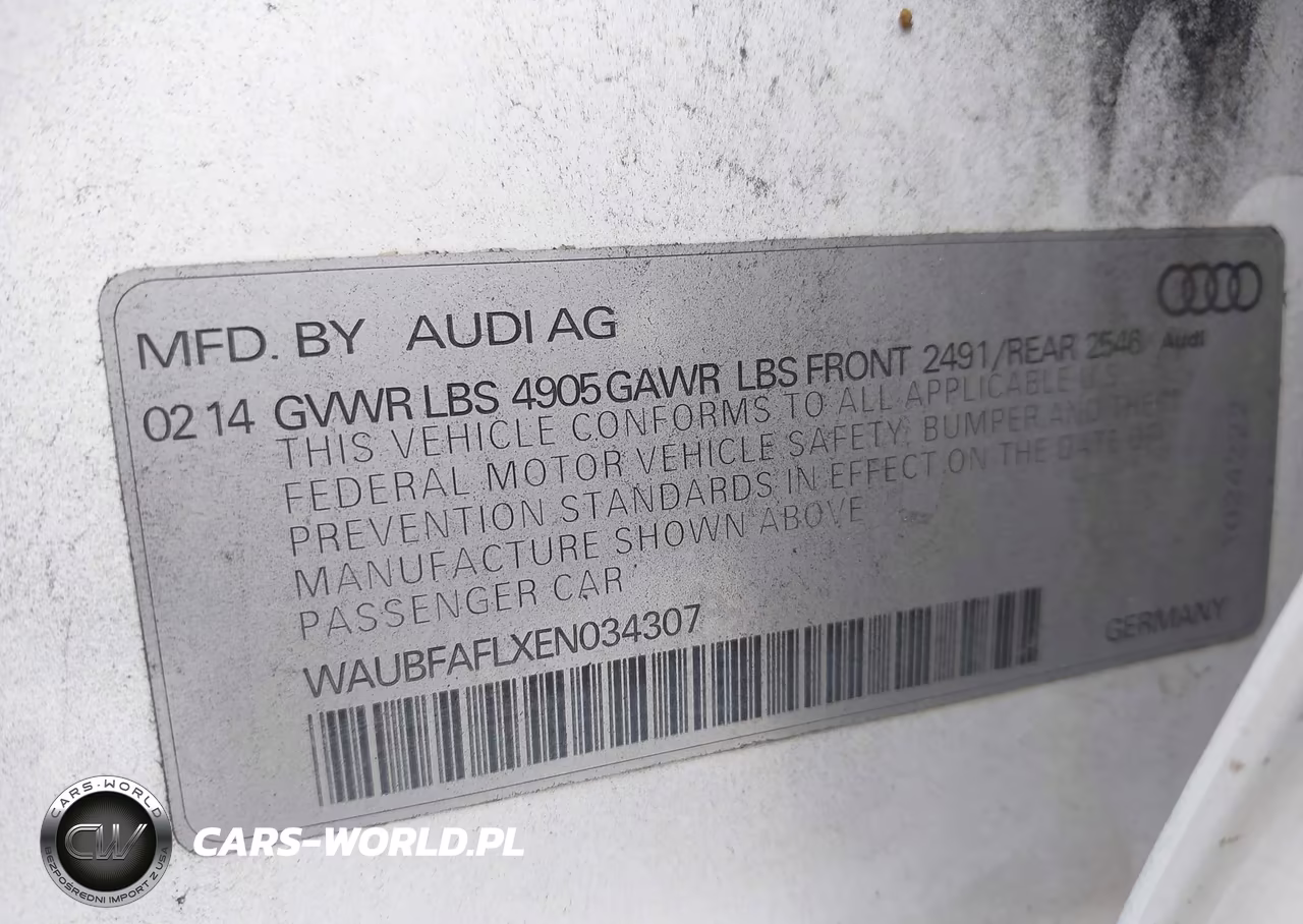 2014 Audi A4 2.0T Premium VIN:WAUBFAFLXEN034307 - 9