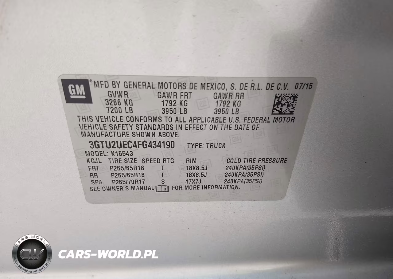 2015 GMC Sierra 1500 Sle VIN:3GTU2UEC4FG434190 - 9