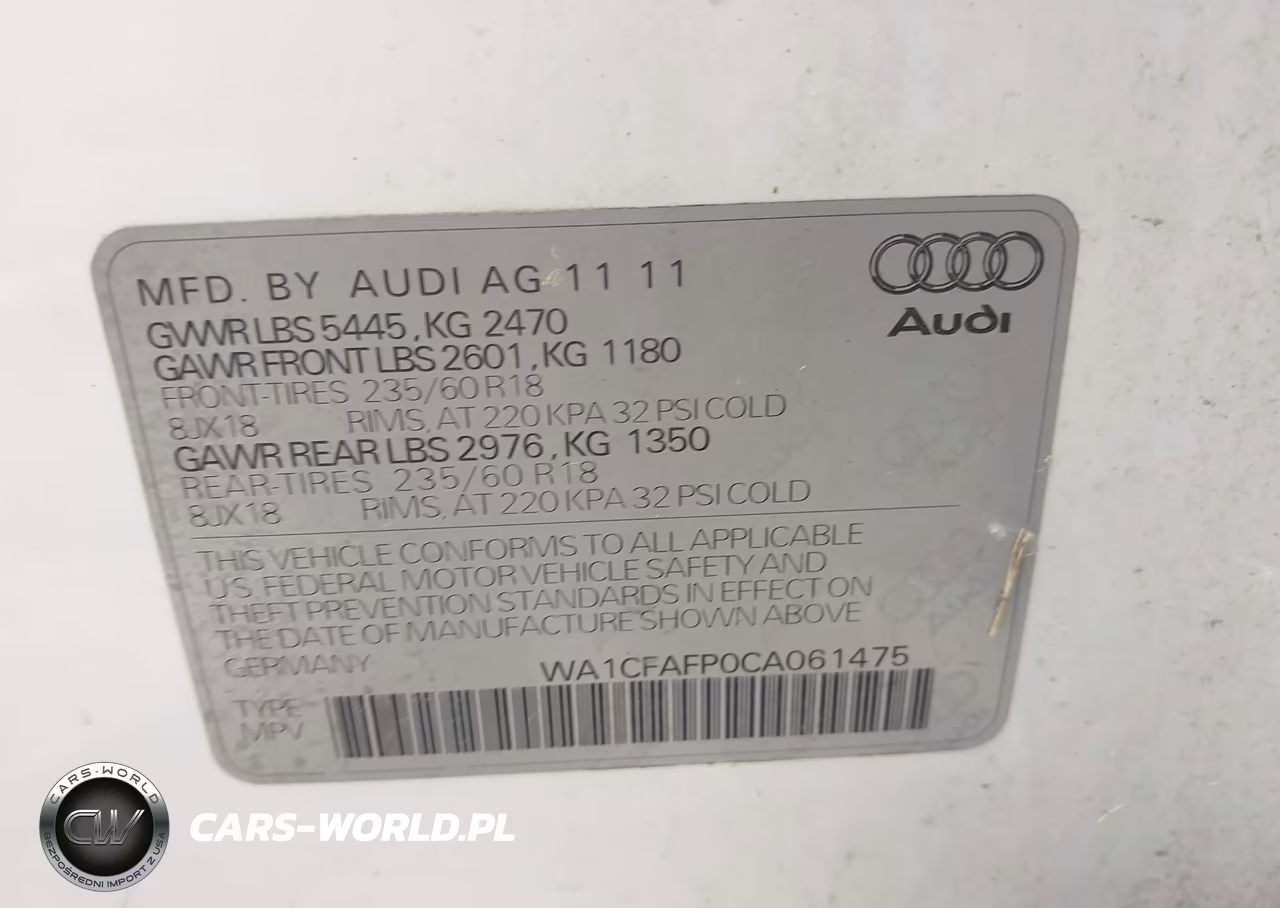 2012 Audi Q5 2.0T Premium VIN:WA1CFAFP0CA061475 - 9