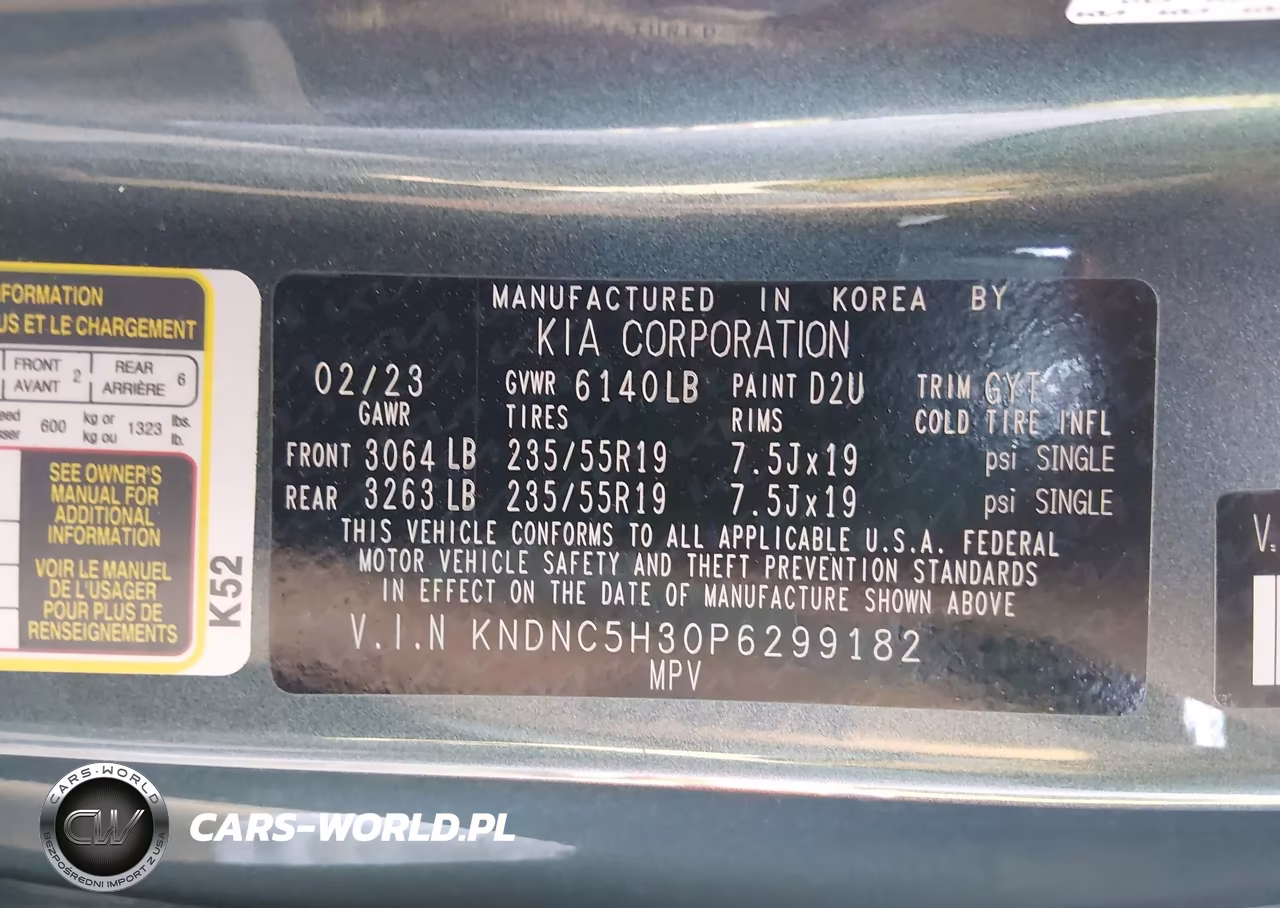 2023 Kia Carnival Mpv Ex VIN:KNDNC5H30P6299182 - 9