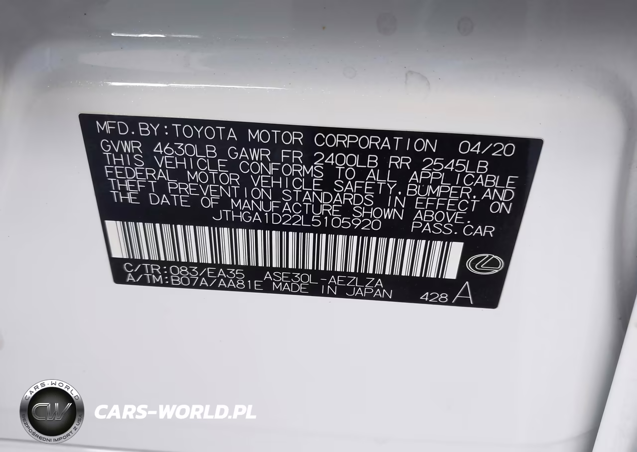 2020 Lexus Is 300 VIN:JTHGA1D22L5105920 - 9
