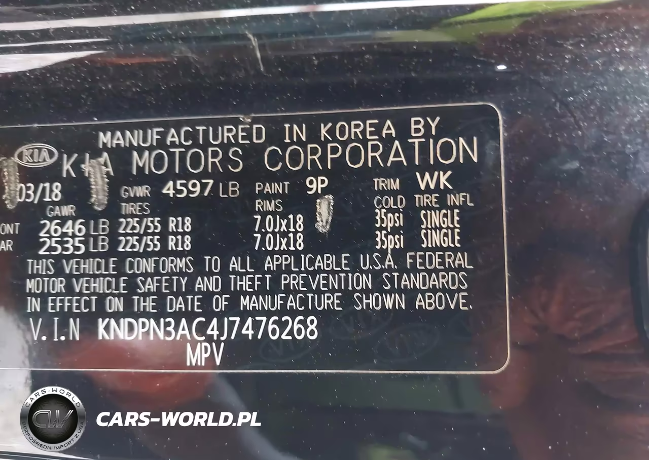 2018 Kia Sportage Ex VIN:KNDPN3AC4J7476268 - 9