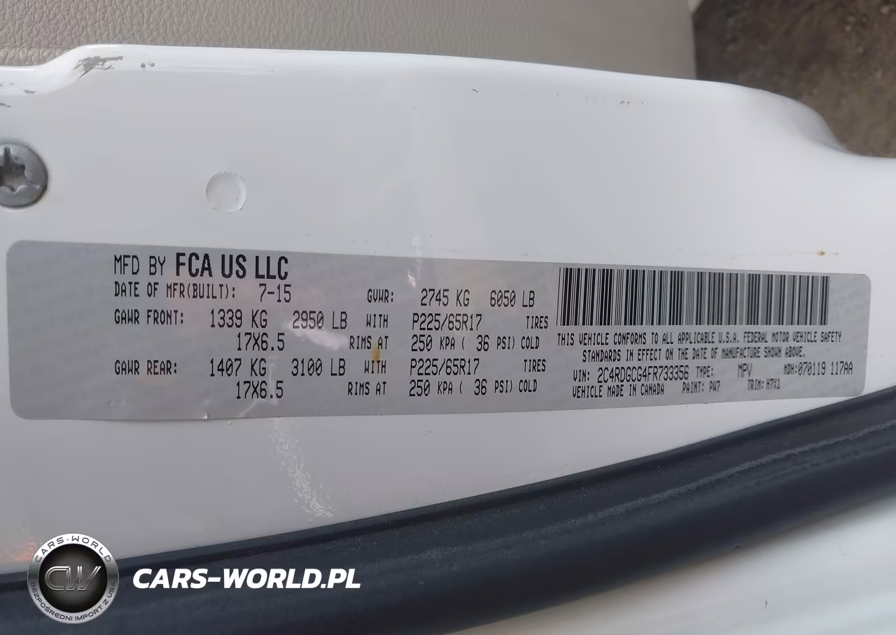 2015 Dodge Grand Caravan Sxt VIN:2C4RDGCG4FR733356 - 9