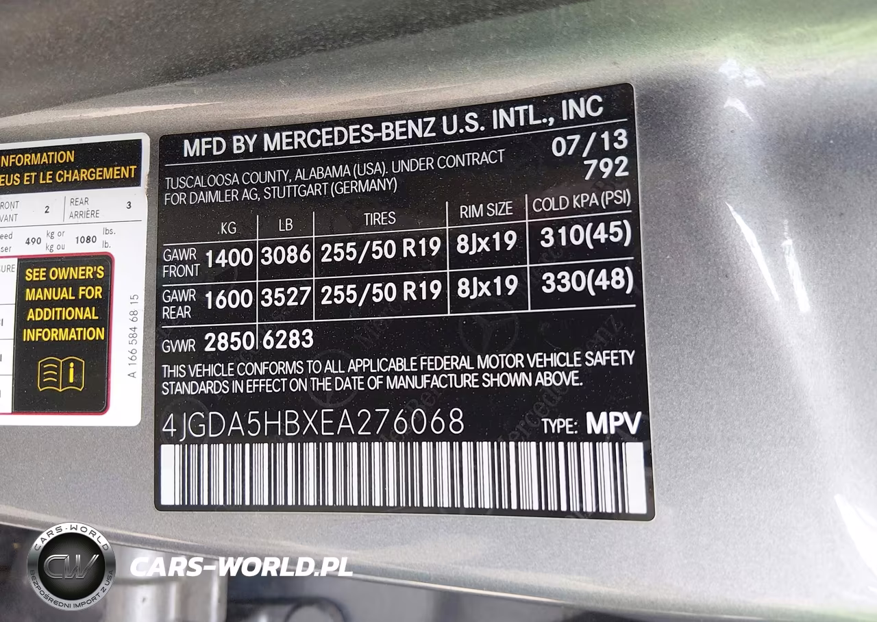 2014 Mercedes-Benz Ml 350 4Matic VIN:4JGDA5HBXEA276068 - 9