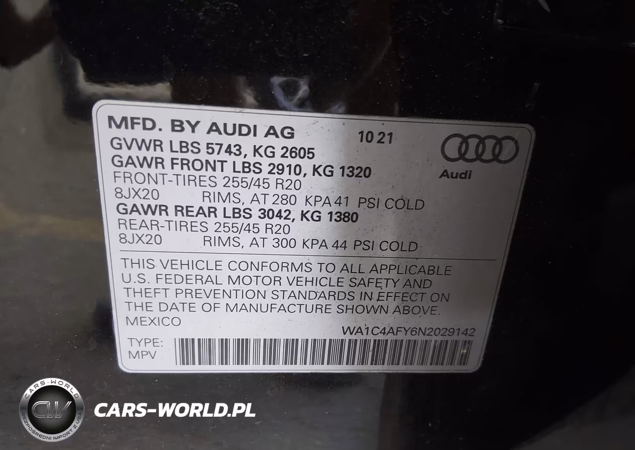 2022 Audi Sq5 Prestige Tfsi Quattro Tiptronic VIN:WA1C4AFY6N2029142 - 9