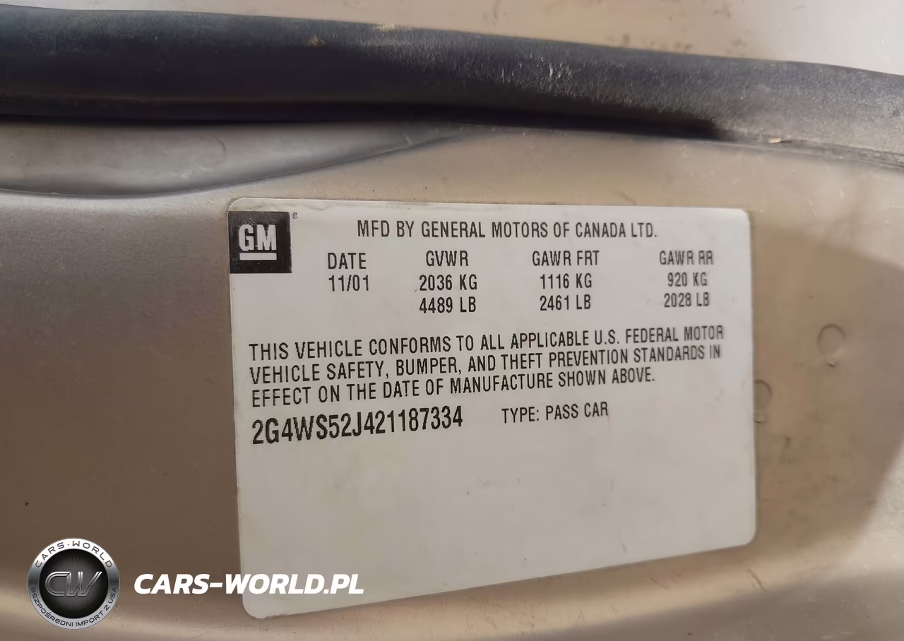 2002 Buick Century Custom VIN:2G4WS52J421187334 - 9