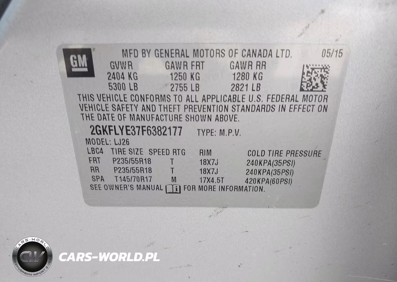 2015 GMC Terrain Slt-2 VIN:2GKFLYE37F6382177 - 9