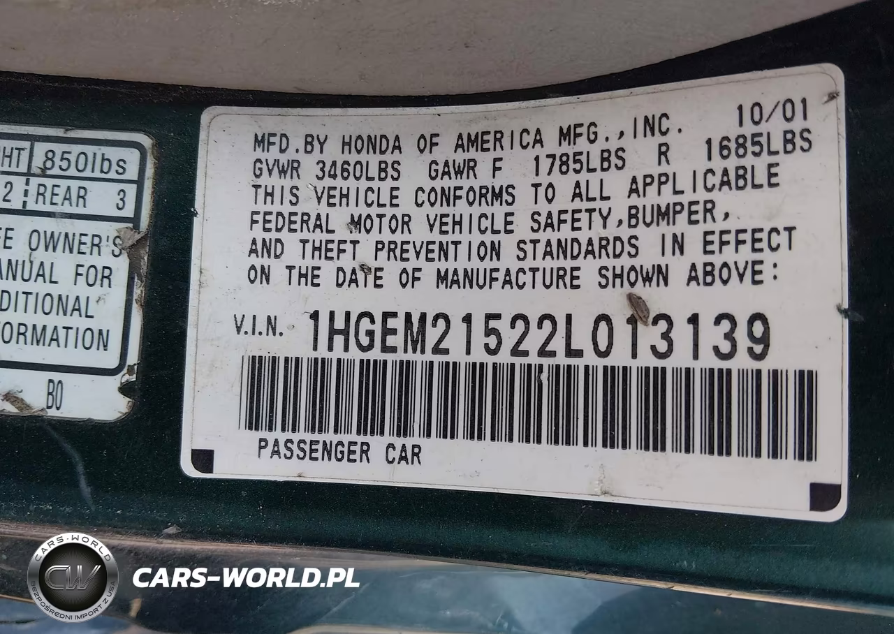 2002 Honda Civic Lx VIN:1HGEM21522L013139 - 9