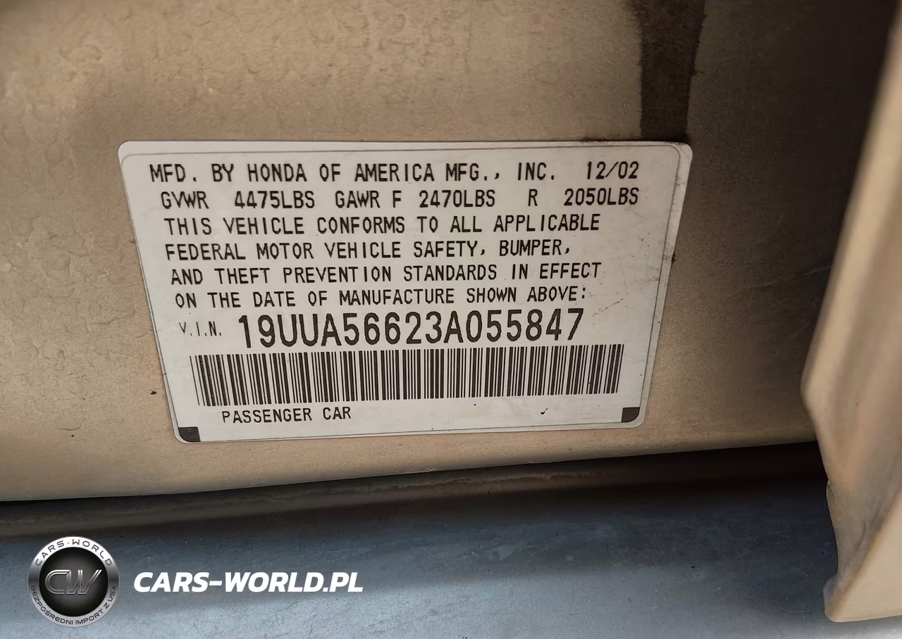 2003 Acura Tl 3.2 VIN:19UUA56623A055847 - 9
