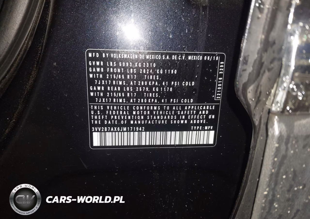 2018 Volkswagen Tiguan 2.0T Se-2.0T Sel VIN:3VV2B7AX6JM171942 - 9