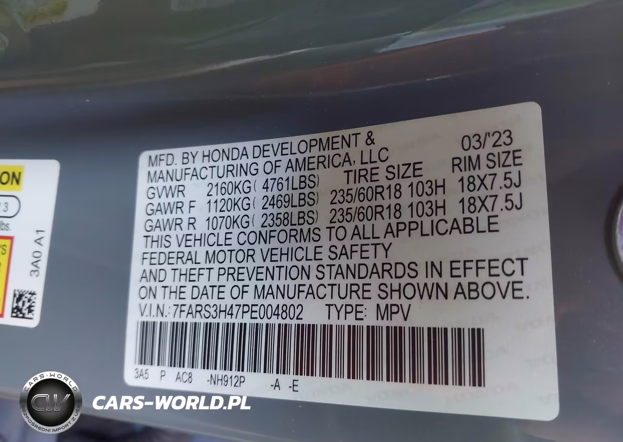 2023 Honda Cr-V Ex 2Wd VIN:7FARS3H47PE004802 - 9