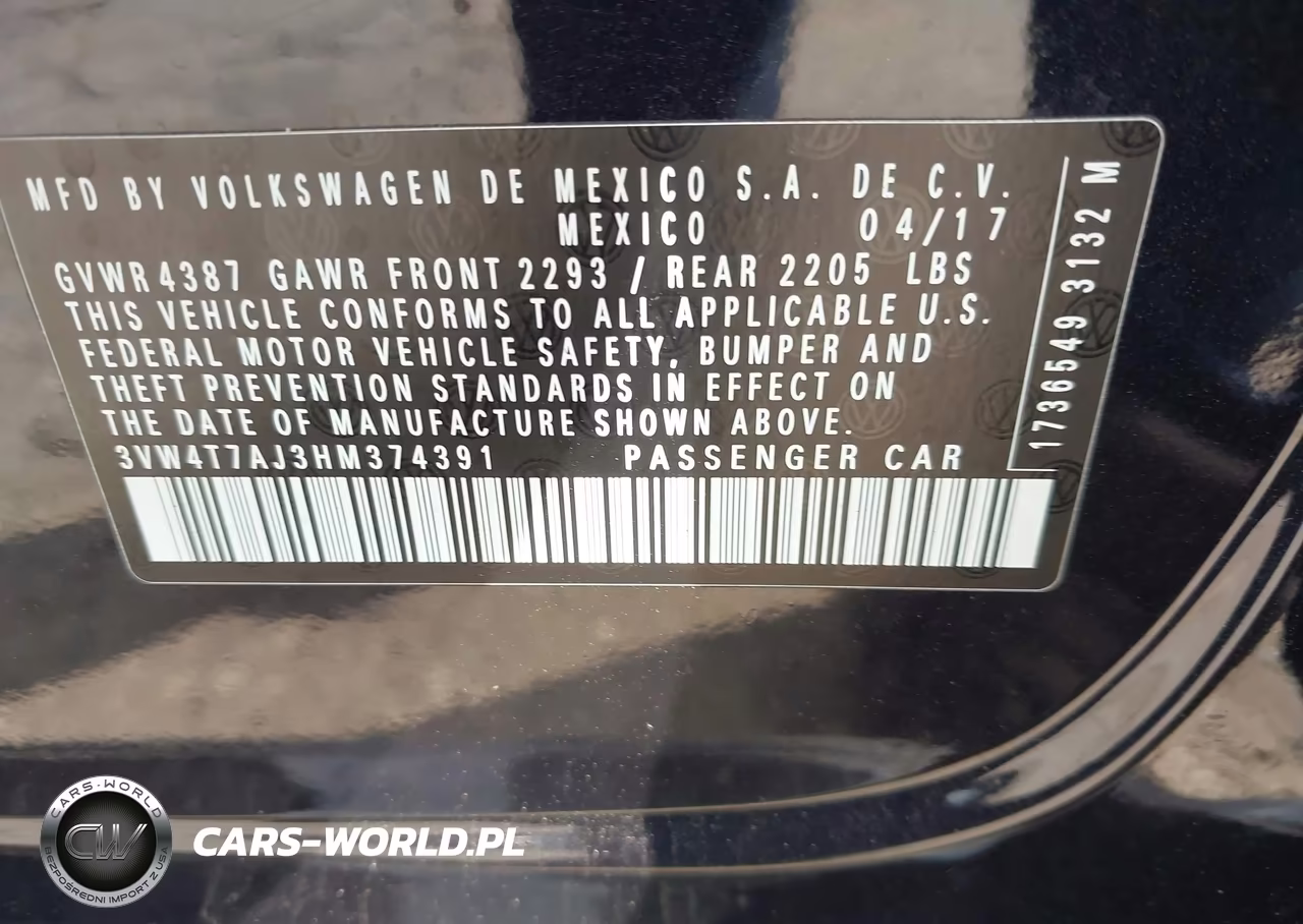 2017 Volkswagen Jetta Gli VIN:3VW4T7AJ3HM374391 - 9