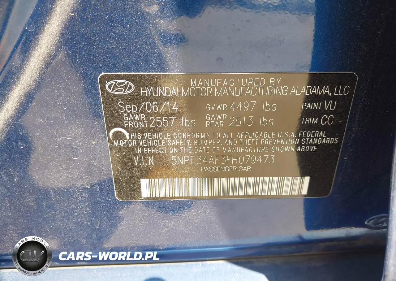 2015 Hyundai Sonata Sport VIN:5NPE34AF3FH079473 - 9