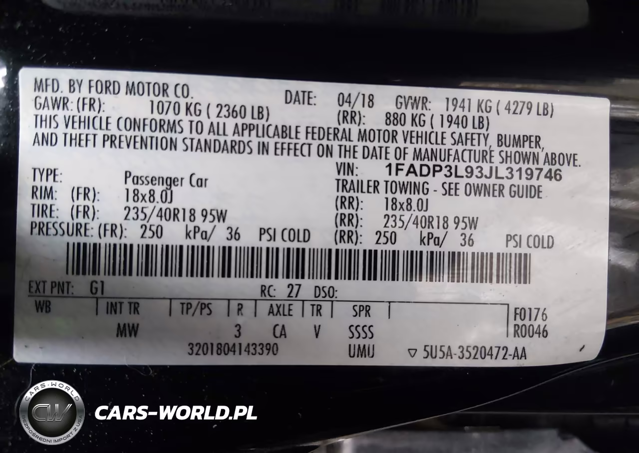 2018 Ford Focus St VIN:1FADP3L93JL319746 - 9