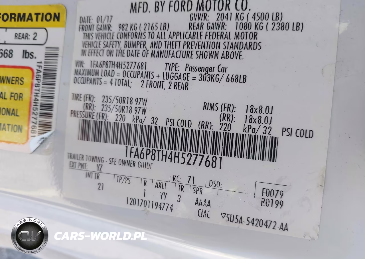 2017 Ford Mustang Ecoboost VIN:1FA6P8TH4H5277681 - 9