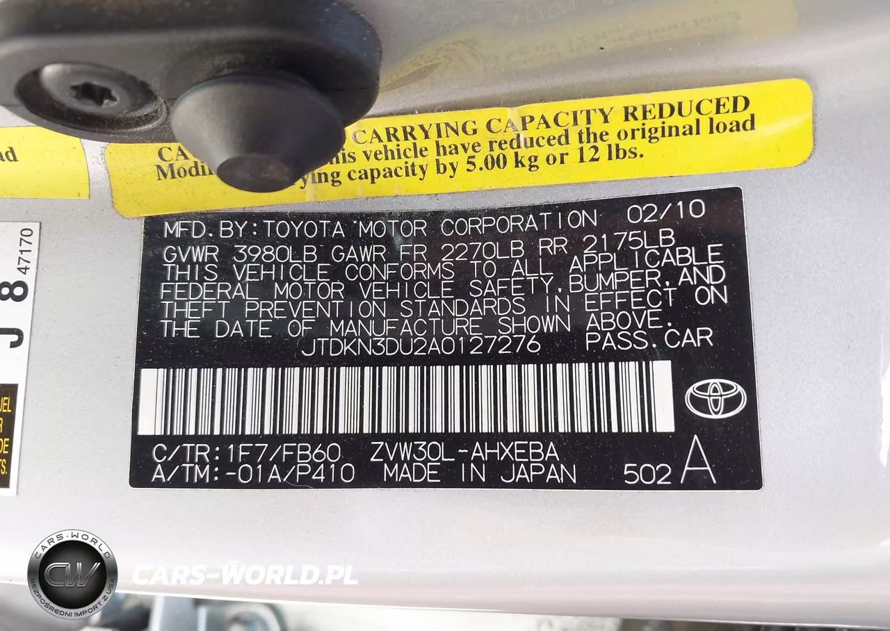 2010 Toyota Prius Iii VIN:JTDKN3DU2A0127276 - 9