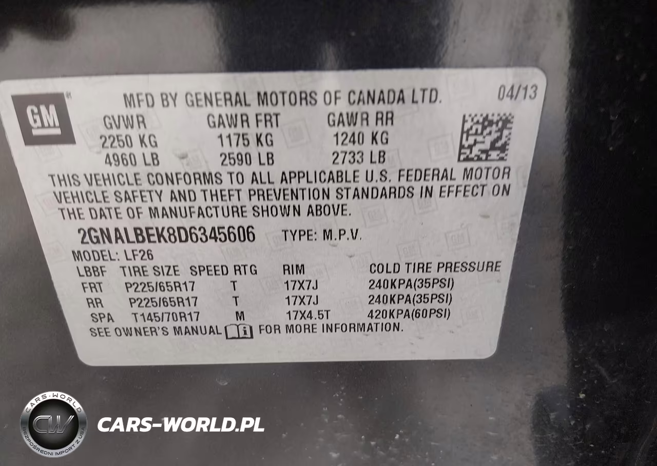 2013 Chevrolet Equinox Ls VIN:2GNALBEK8D6345606 - 9