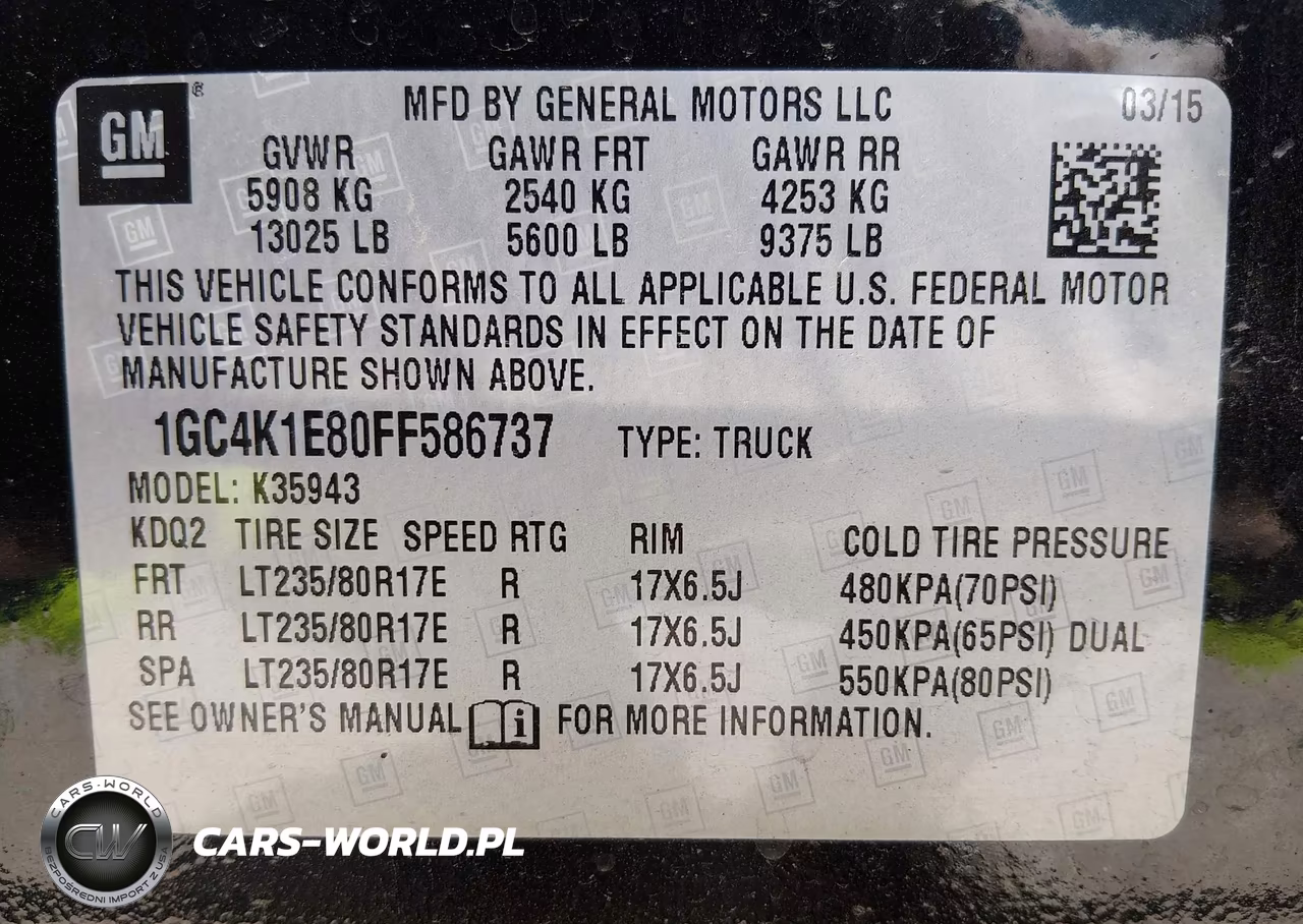 2015 Chevrolet Silverado 3500Hd Built After Aug 14 High Country VIN:1GC4K1E80FF586737 - 9