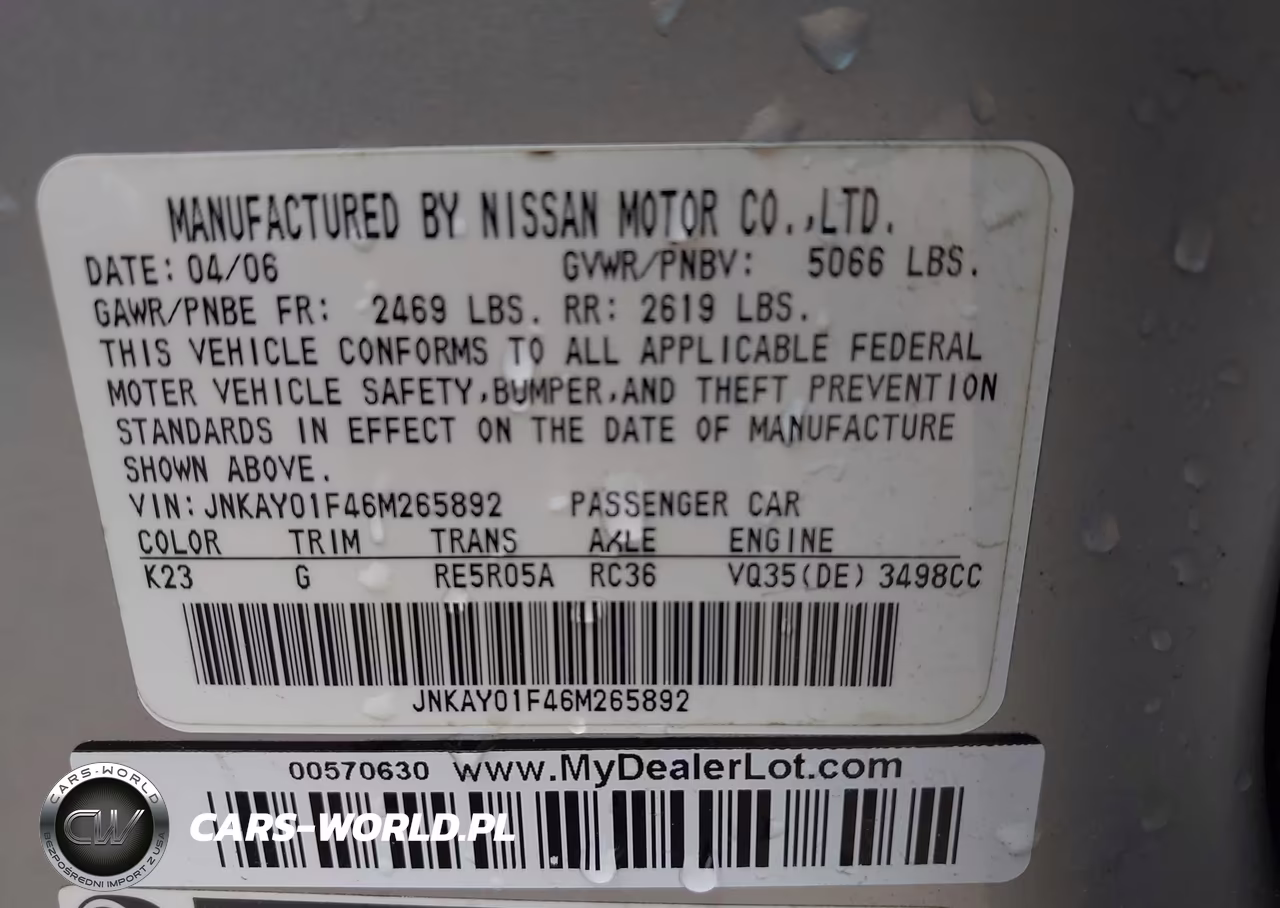 2006 Infiniti M35X VIN:JNKAY01F46M265892 - 9