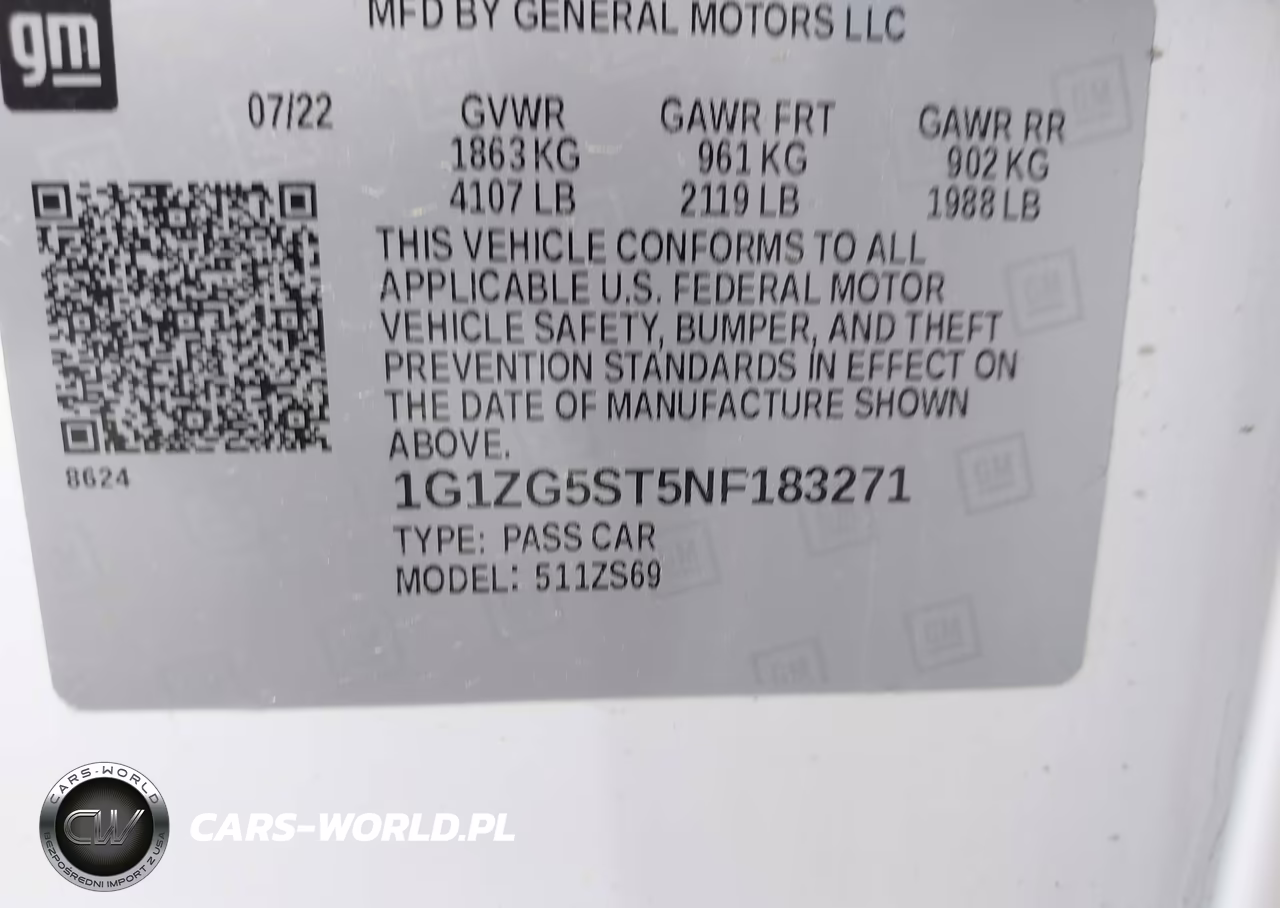 2022 Chevrolet Malibu Fwd Rs VIN:1G1ZG5ST5NF183271 - 9