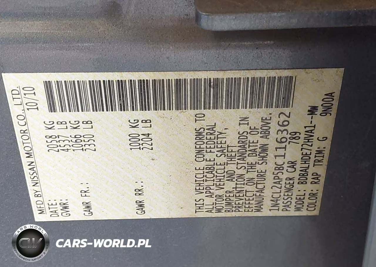 2011 Nissan Altima Hybrid VIN:1N4CL2AP5BC116362 - 9