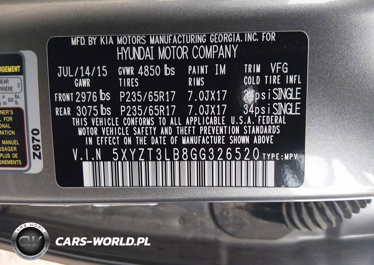 2016 Hyundai Santa Fe Sport 2.4L VIN:5XYZT3LB8GG326520 - 9