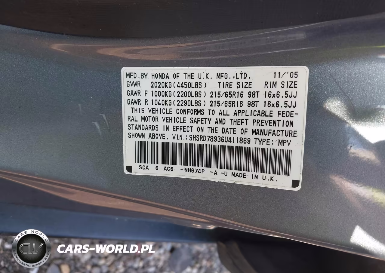 2006 Honda Cr-V Se VIN:SHSRD78936U411869 - 9