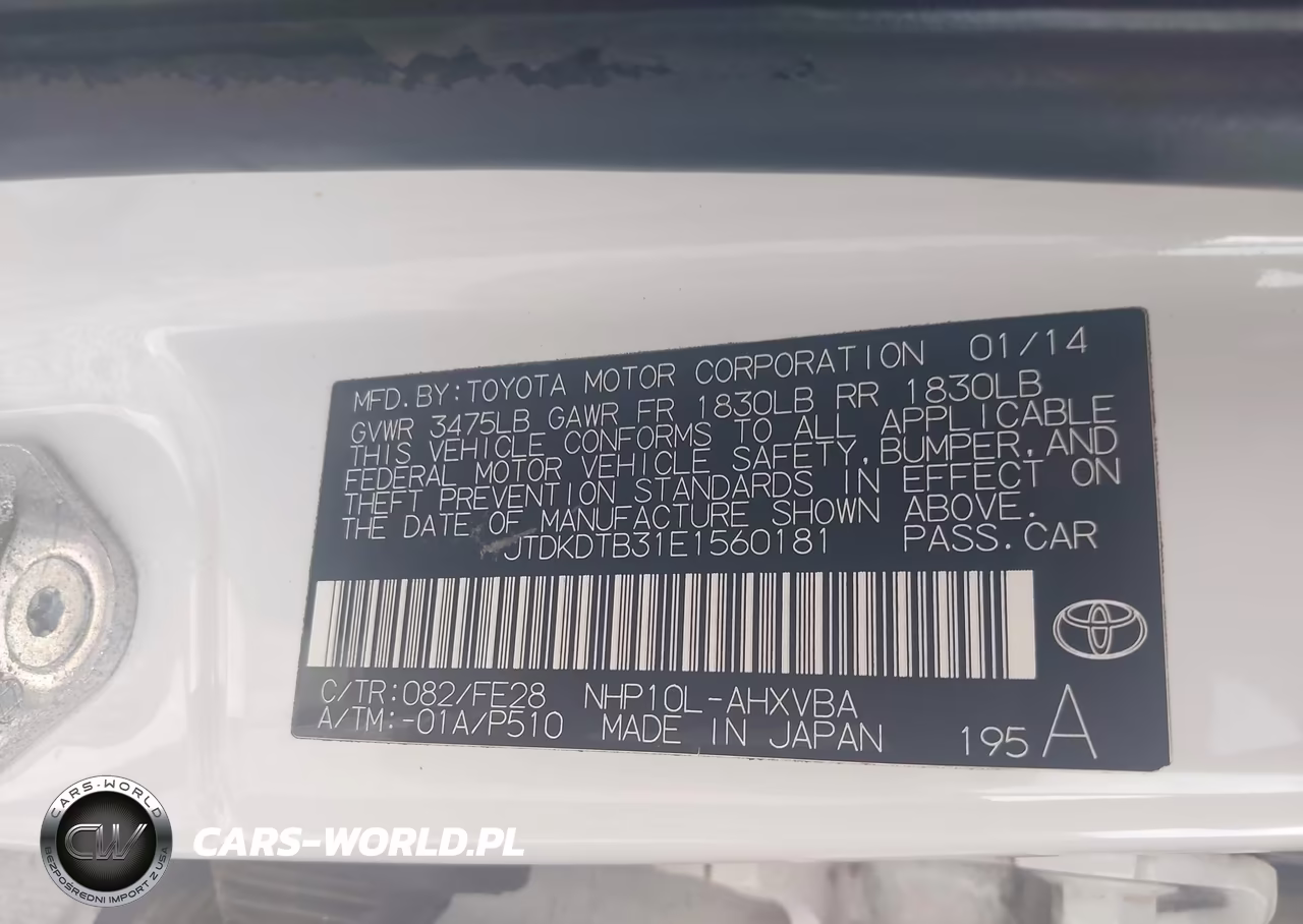 2014 Toyota Prius C One VIN:JTDKDTB31E1560181 - 9