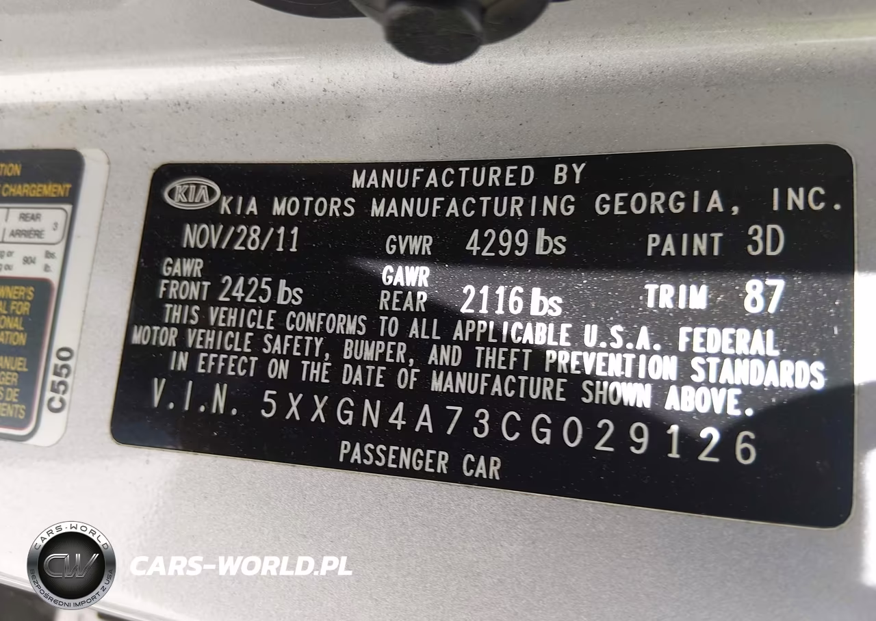 2012 Kia Optima Ex VIN:5XXGN4A73CG029126 - 9