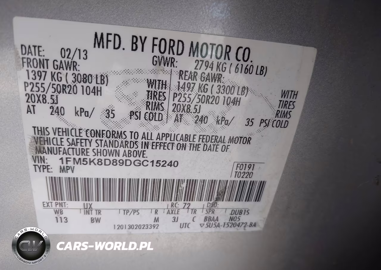 2013 Ford Explorer Xlt VIN:1FM5K8D89DGC15240 - 9