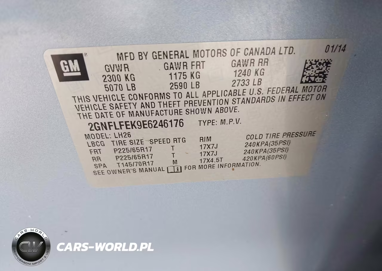 2014 Chevrolet Equinox Lt VIN:2GNFLFEK9E6246176 - 9