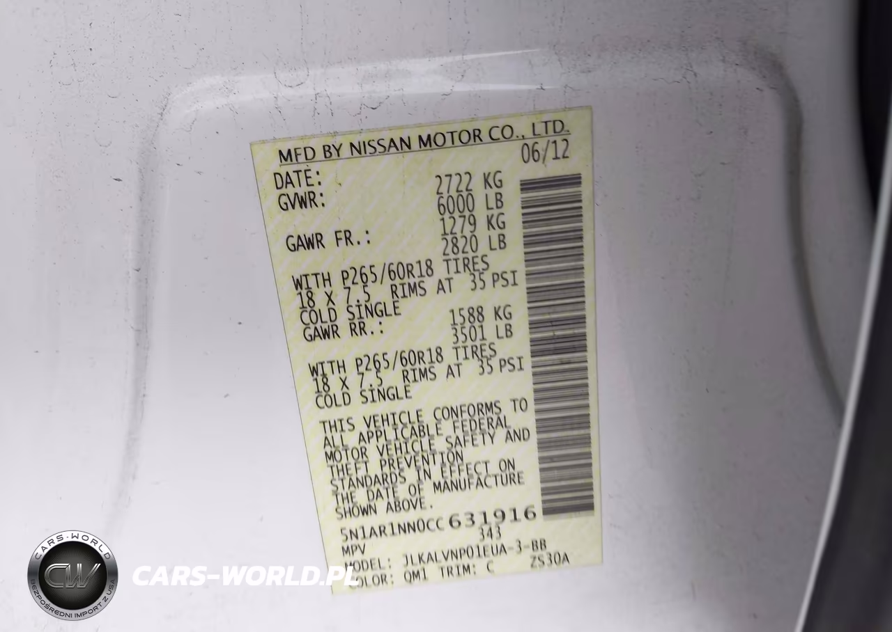 2012 Nissan Pathfinder Le VIN:5N1AR1NN0CC631916 - 9