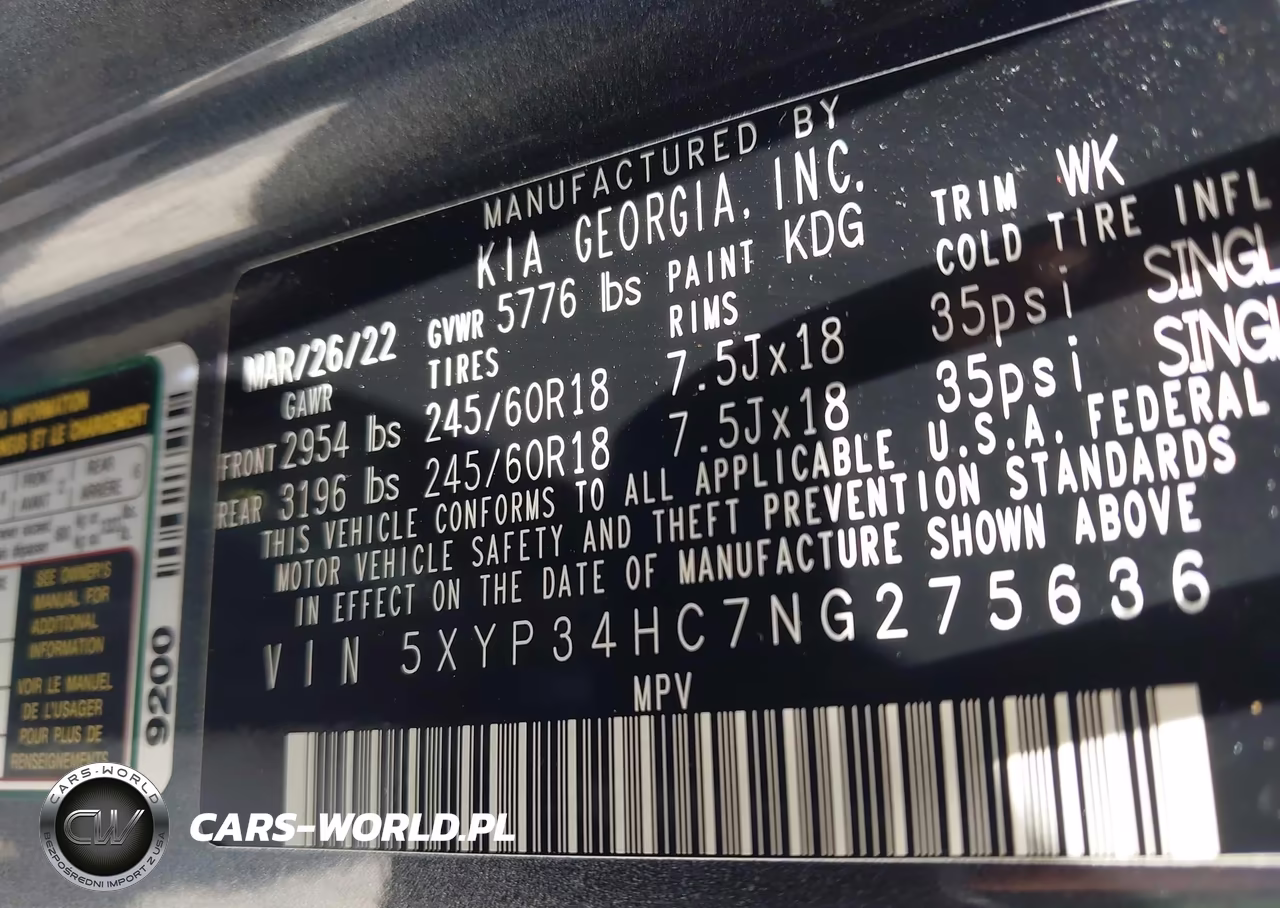 2022 Kia Telluride Ex VIN:5XYP34HC7NG275636 - 9