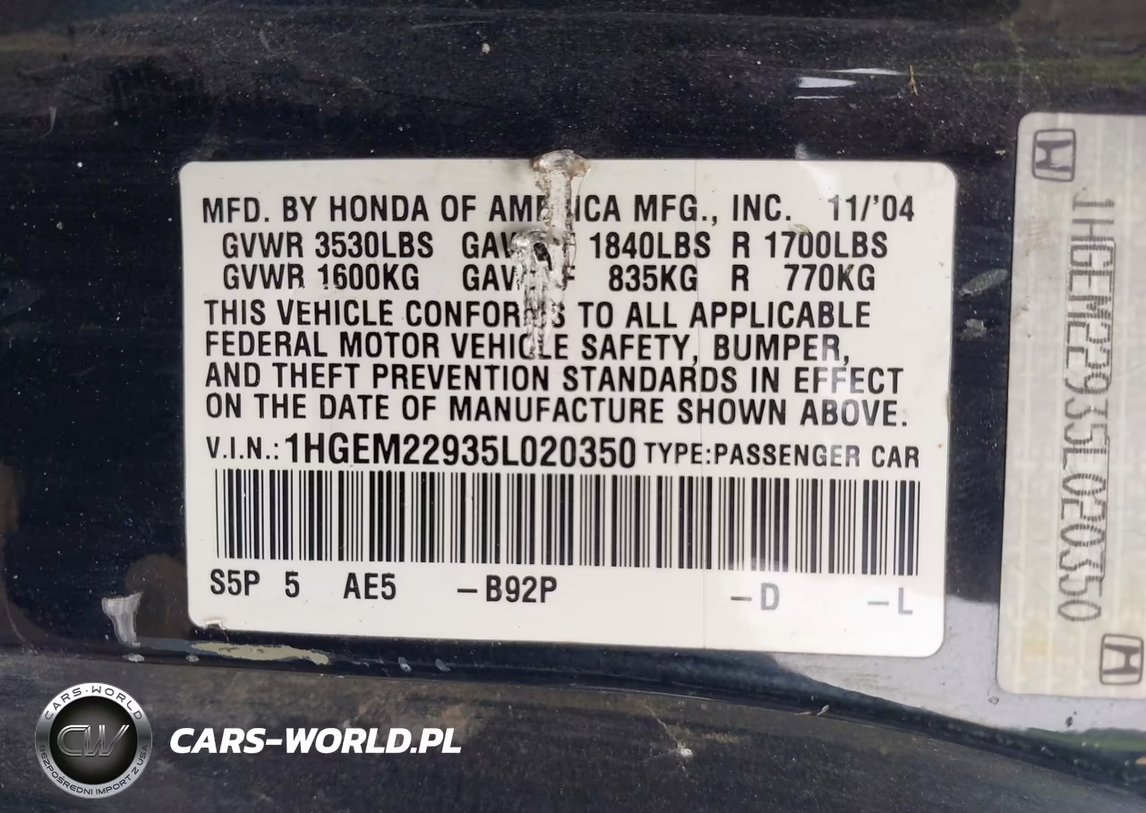 2005 Honda Civic Ex VIN:1HGEM22935L020350 - 9