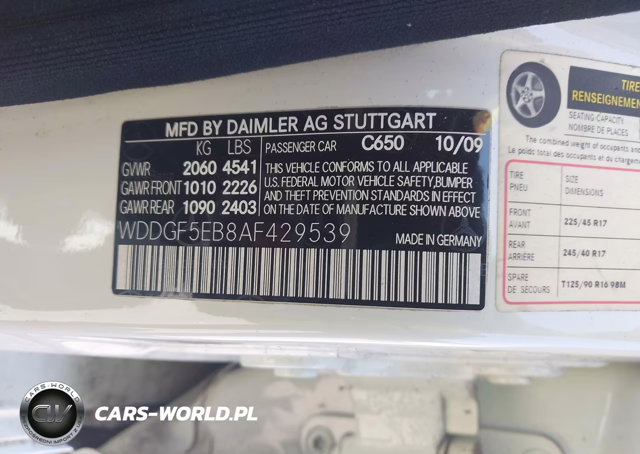 2010 Mercedes-Benz C 300 Sport VIN:WDDGF5EB8AF429539 - 9