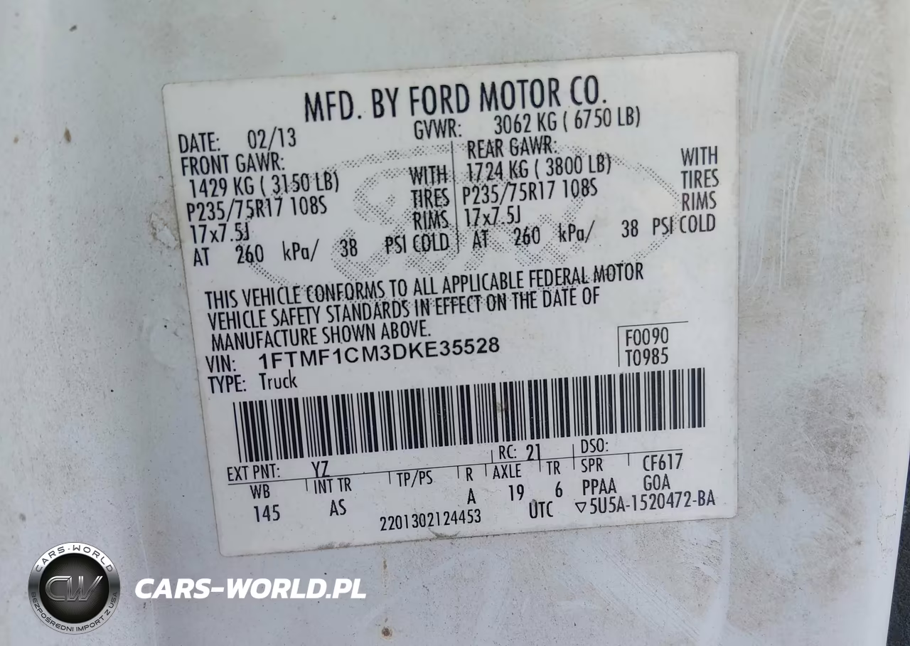 2013 Ford F-150 Xl VIN:1FTMF1CM3DKE35528 - 9