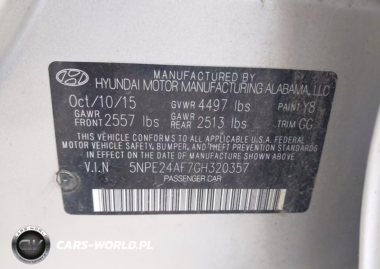 2016 Hyundai Sonata Se VIN:5NPE24AF7GH320357 - 9