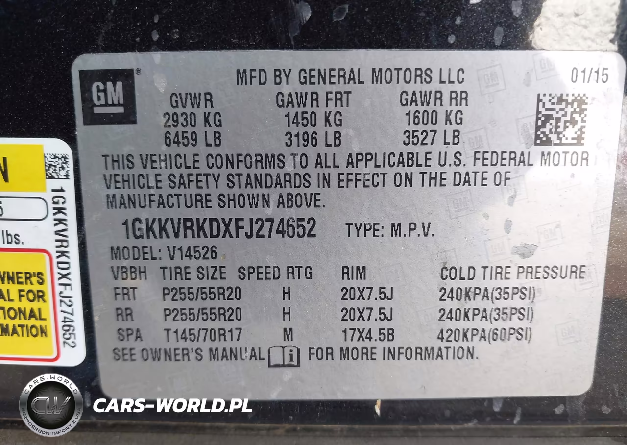 2015 GMC Acadia Slt-1 VIN:1GKKVRKDXFJ274652 - 9