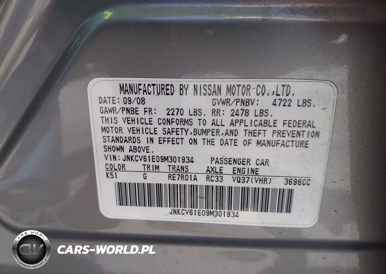 2009 Infiniti G37 Journey VIN:JNKCV61E09M301934 - 9
