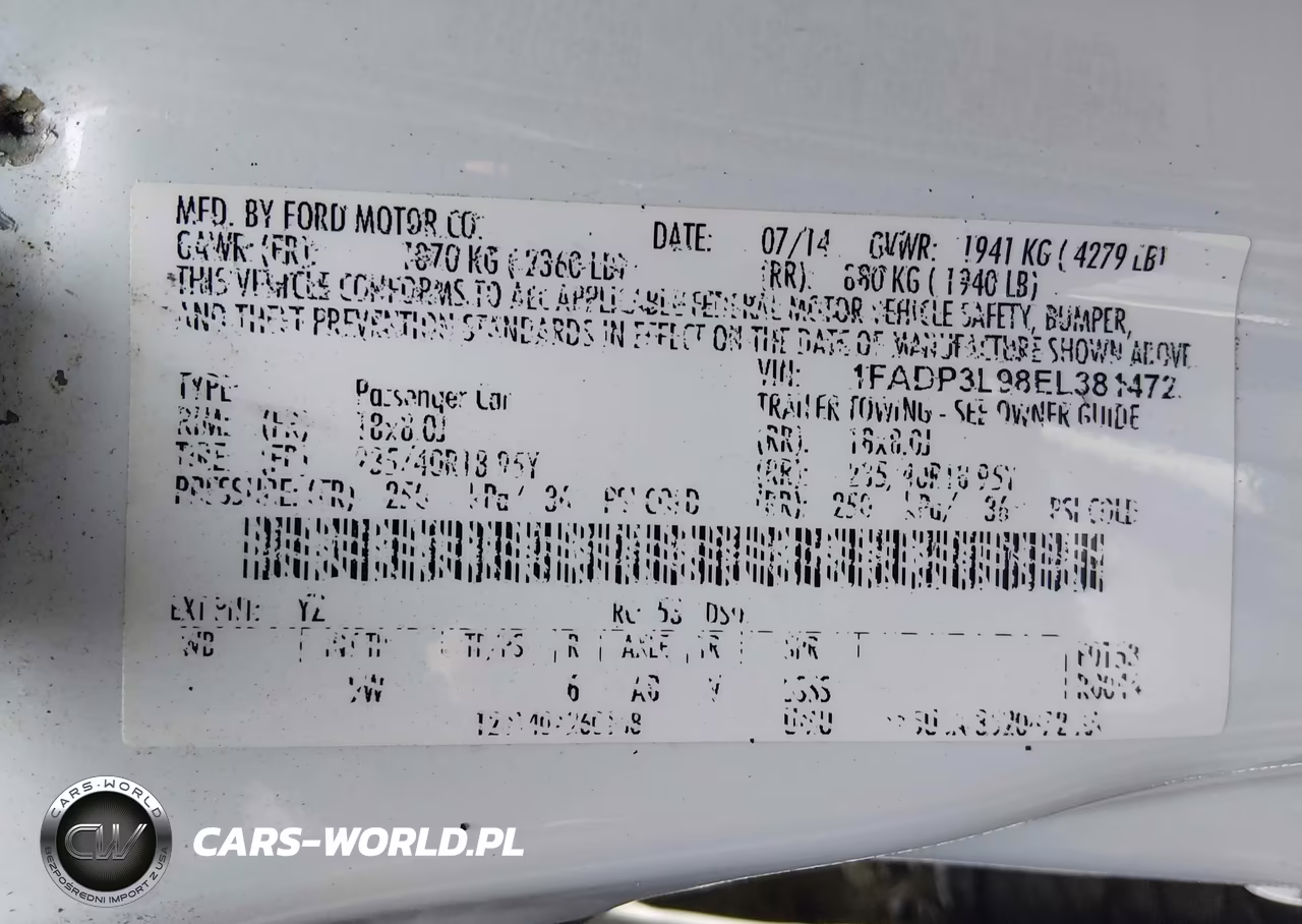 2014 Ford Focus St VIN:1FADP3L98EL381472 - 9
