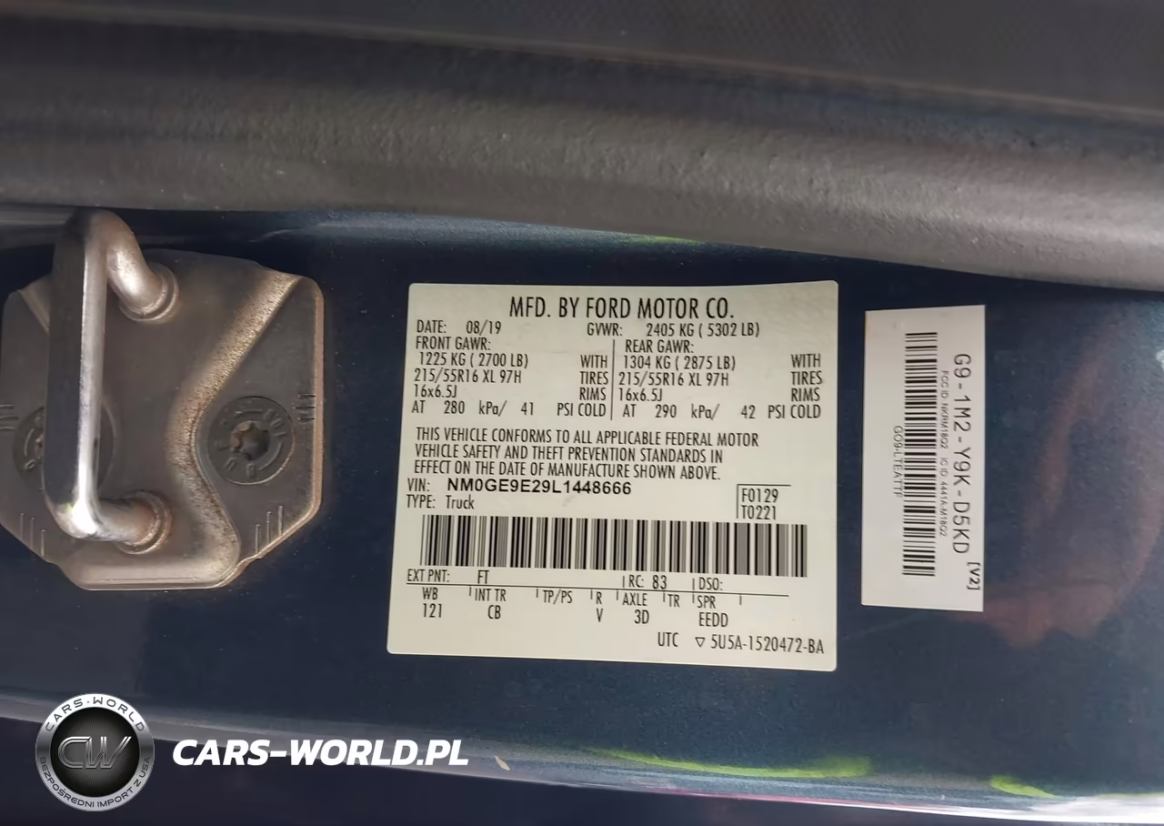 2020 Ford Transit Connect VIN:NM0GE9E29L1448666 - 9