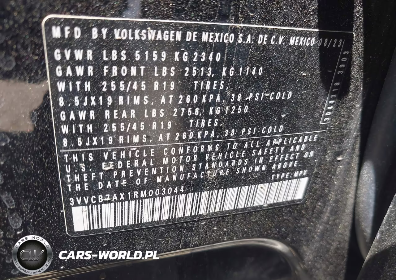 2024 Volkswagen Tiguan 2.0T Se R-Line Black VIN:3VVCB7AX1RM003044 - 9