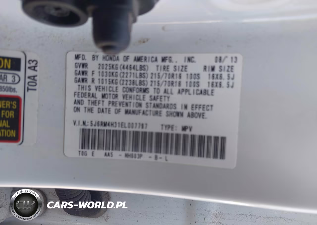 2014 Honda Cr-V Lx VIN:5J6RM4H31EL007797 - 9