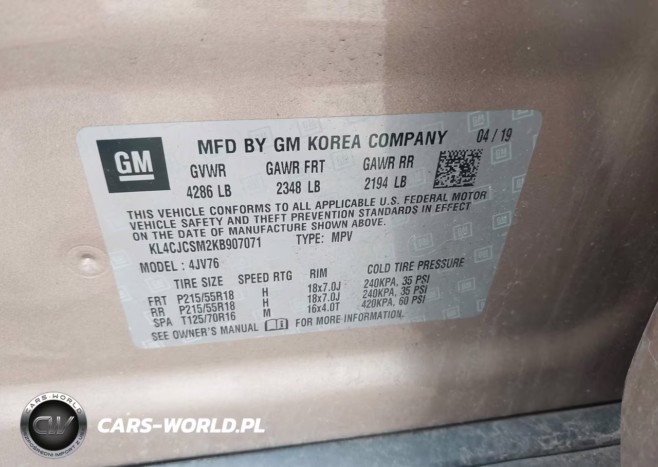 2019 Buick Encore Fwd Essence VIN:KL4CJCSM2KB907071 - 9