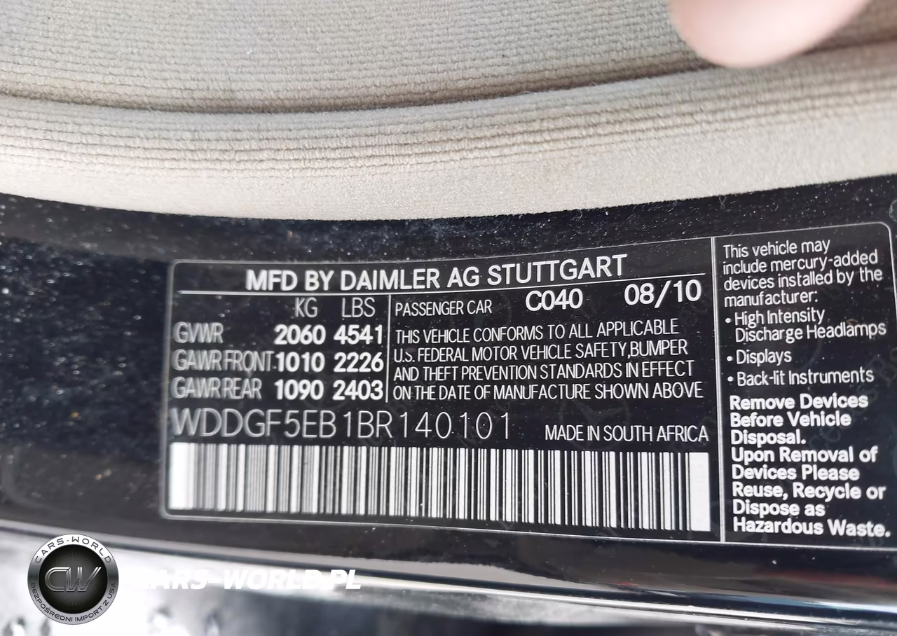 2011 Mercedes-Benz C 300 Luxury-Sport VIN:WDDGF5EB1BR140101 - 9