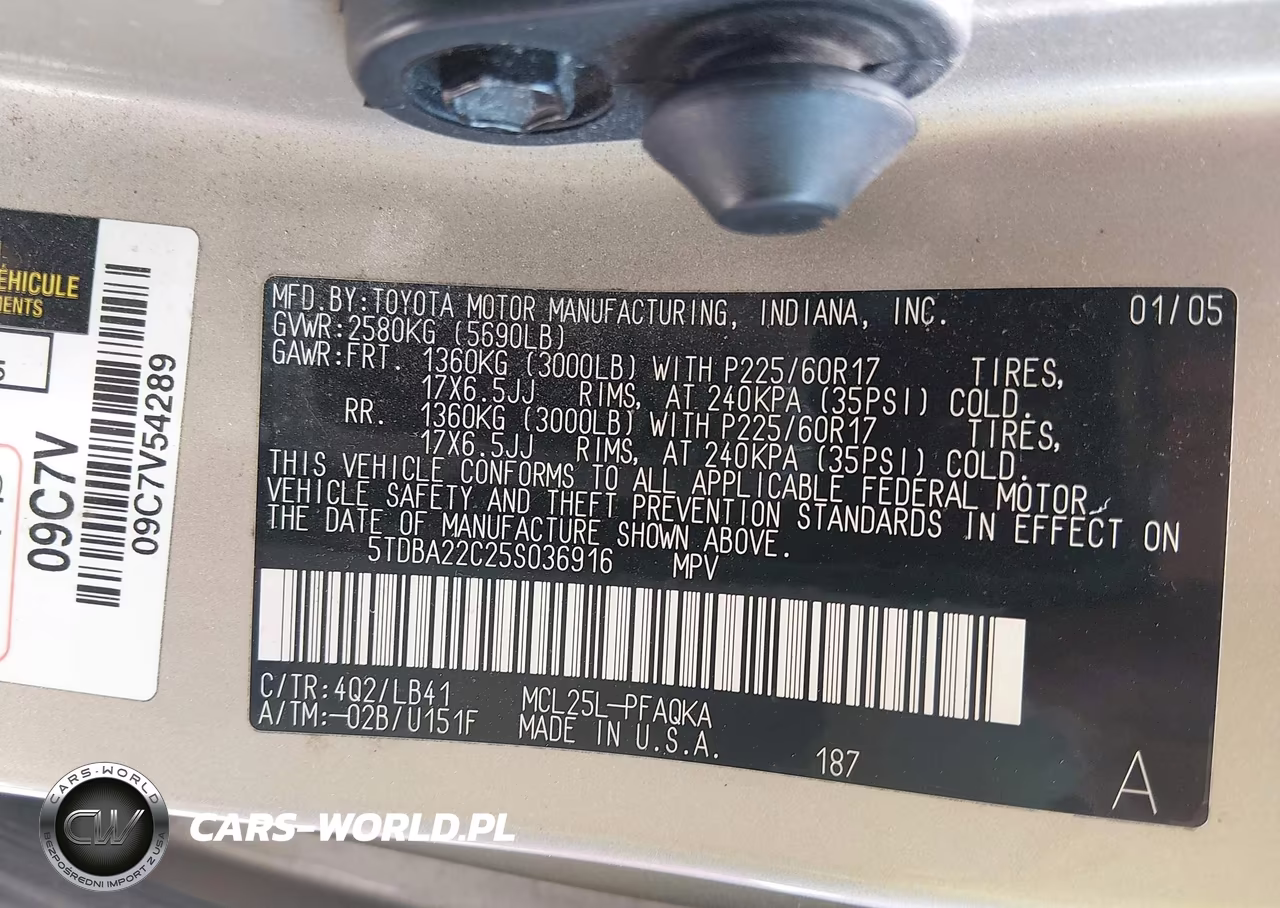 2005 Toyota Sienna Xle Limited VIN:5TDBA22C25S036916 - 9