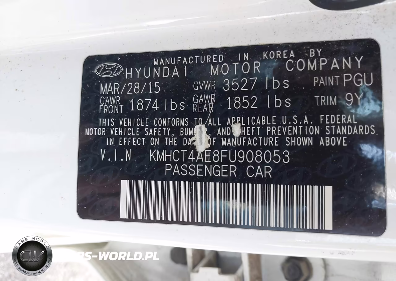 2015 Hyundai Accent Gls VIN:KMHCT4AE8FU908053 - 9