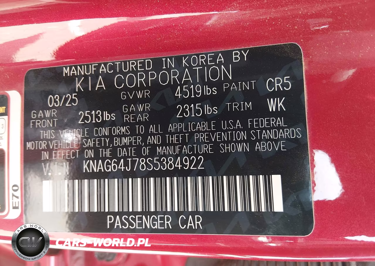 2025 Kia K5 Gt-Line VIN:KNAG64J78S5384922 - 9